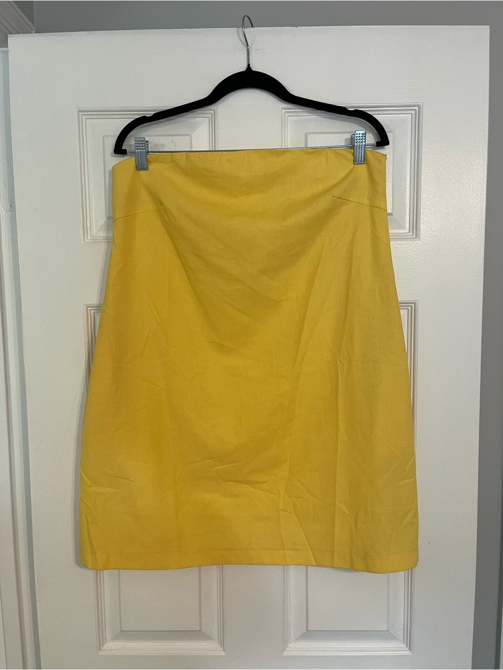 Unbranded Yellow A-Line Women's Strapless Dress